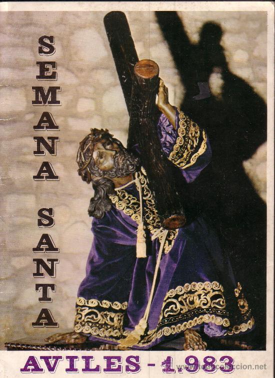 Libros de segunda mano: LIBRO  DE LA SEMANA SANTA - AVILES -1983 ASTURIA