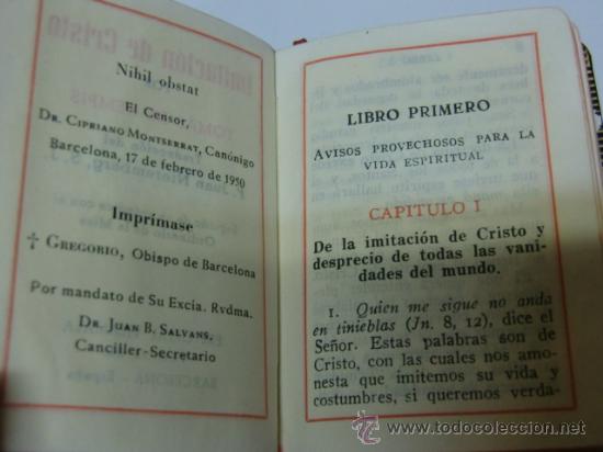 Libros de segunda mano: Librito en piel. Imitaci&oacute;n de Cristo - Foto 4