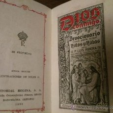 Libros de segunda mano: DIOS CONMIGO, 1950, DEVOCIONARIO PARA NIÑOS Y NIÑAS