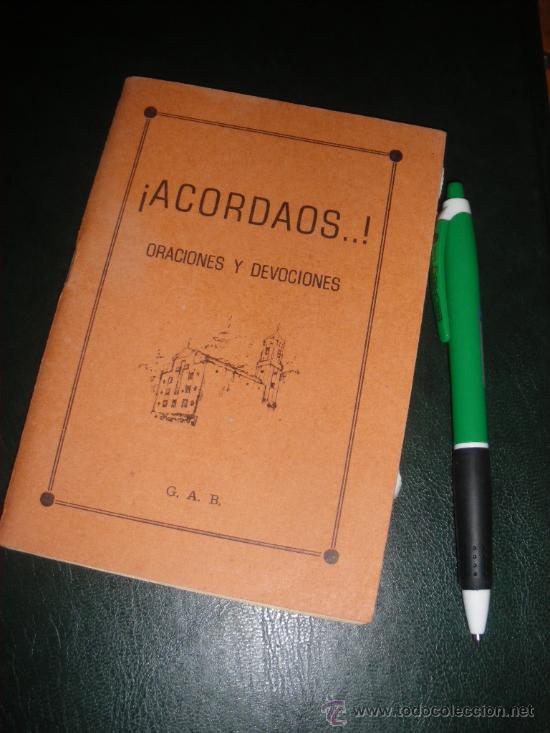 Libri di seconda mano: ACORDAOS, ORACIONES Y DEVOCIONES. G.A.B. JAEN 1972.