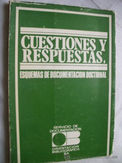 Libros de segunda mano: CUESTIONES Y RESPUESTAS. Esquemas de documentaci&oacute;n doctrinal. 1974 - Foto 1