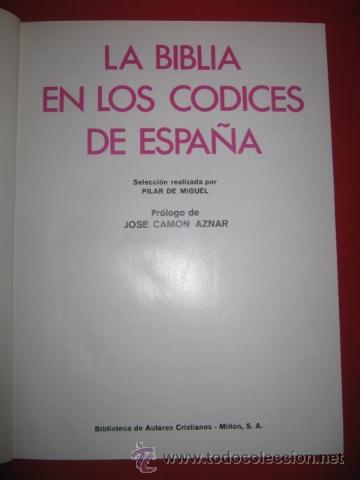 Libros de segunda mano: La Biblia en los c&oacute;dices de Espa&ntilde;a. - Foto 2