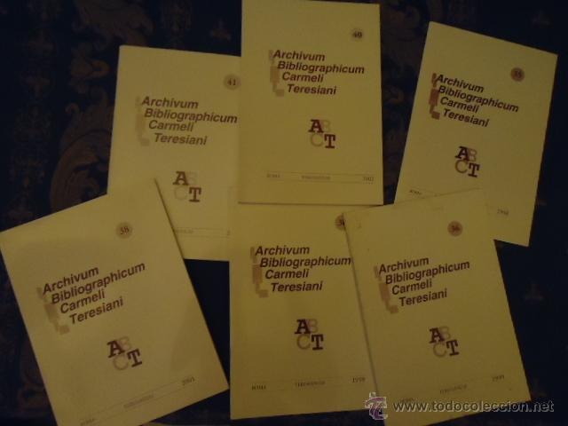 Gebrauchte B&uuml;cher: 6 tomos archivum blibliographicum carmeli teriani - juan evangelista de jesus -  carmelitas