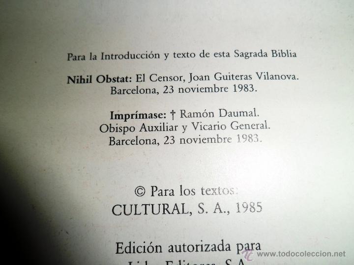 Libros de segunda mano: LA SANTA BIBLIA. LIDER EDICIONES 1985. - Foto 2