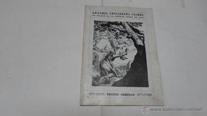 Libros de segunda mano: Grandes Conciertos Sacros de Bilbao en la Semana Santa de 1958