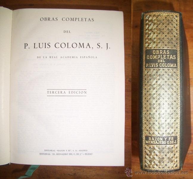 Libros de segunda mano: COLOMA, Luis. Obras completas - Foto 1