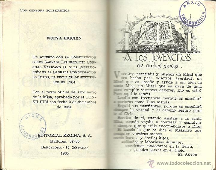 Libros de segunda mano: MISALITO REGINA - 1963 - Foto 2