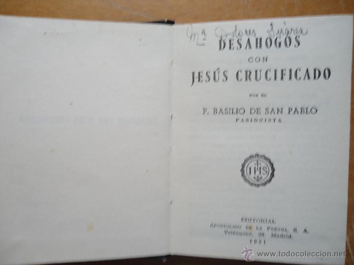 Gebrauchte B&uuml;cher: libro , desahogos con jesus crucificado 1951