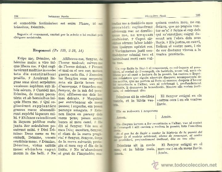 Libros de segunda mano: SETMANA SANTA - LAT&Iacute;N - CATAL&Aacute;N - 1957 - Foto 3