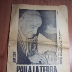 Libros de segunda mano: PAU A LA TERRA (JOAN XXIII) - FOLLETO DE 16 PÁGINAS (AÑO 1963)