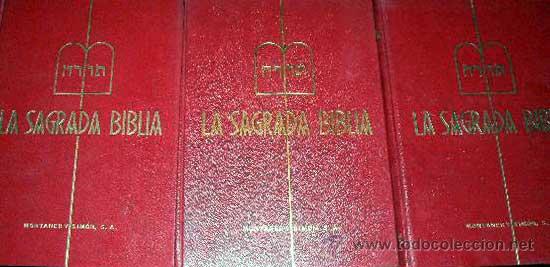 Libros de segunda mano: LA SAGRADA BIBLIA MONTANER Y SIMON 1968. 3 TOMOS LAMINAS Y MAPAS