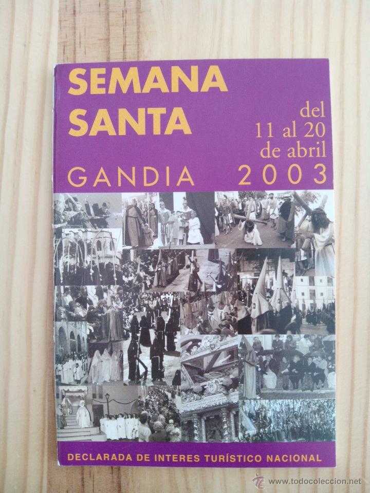 Libros de segunda mano: Programa Oficial Semana Santa Gand&iacute;a 2003