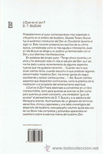 Libros de segunda mano: &iquest;QU&Eacute; ES EL ZEN? D.T SUZUKI - Foto 2