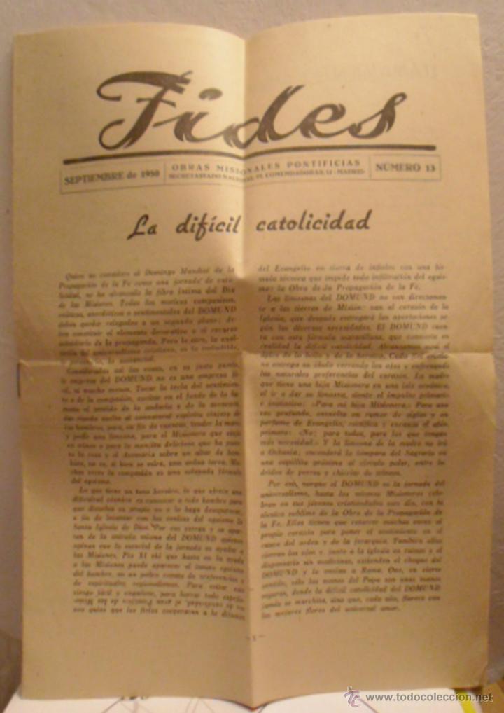 Livres d'occasion: FIDES. Obras misionales pontificias. N&ordm; 13. Madrid, 1950.