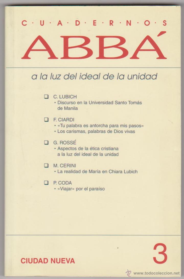 Libros de segunda mano: Cuadernos Abb&aacute; 3. Editorial Ciudad Nueva. - Foto 1