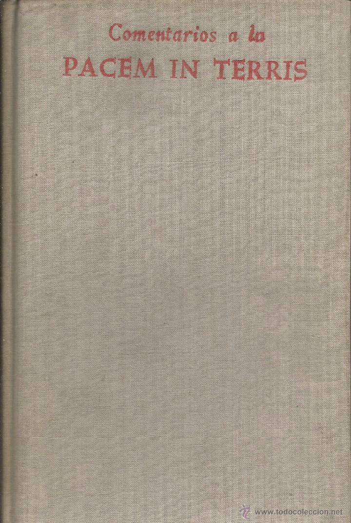 Libros de segunda mano: COMENTARIOS A LA PACEM IN TERRIS &ndash; VV.AA. - Foto 1
