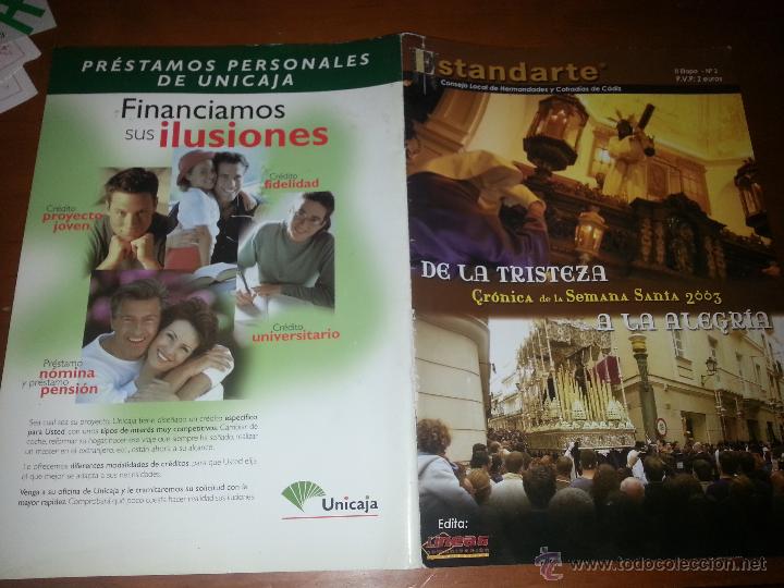 Libros de segunda mano: SEMANA SANTA REVISTA ESTANDARTE II ETAPA N 2 , CONSEJO LOCAL DE HERMANDADES Y COFRADIAS CADIZ 2003