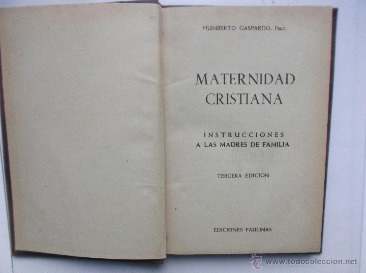Libros de segunda mano: MATERNIDAD CRISTIANA - 1942. - Foto 3