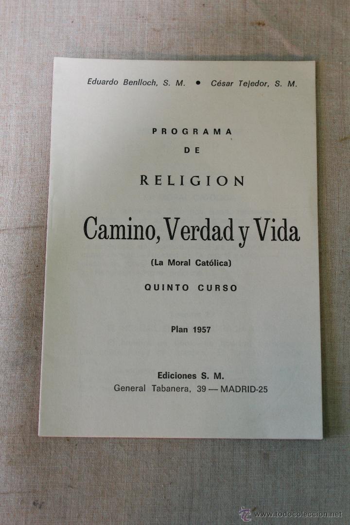 Libros de segunda mano: PROGRAMA DE RELIGION QUINTO CURSO, EDUARDO BENLLOCH 1957 - Foto 1