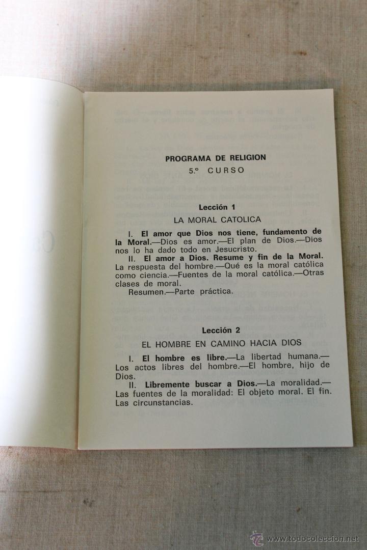Libros de segunda mano: PROGRAMA DE RELIGION QUINTO CURSO, EDUARDO BENLLOCH 1957 - Foto 2