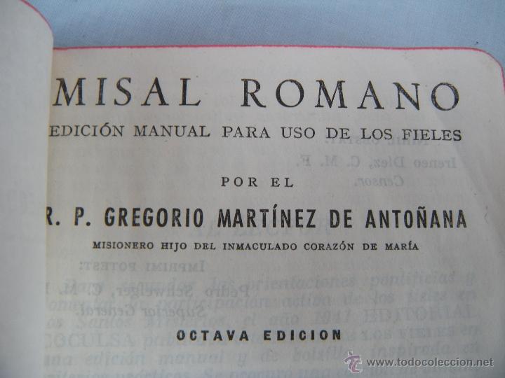 Libros de segunda mano: MISAL ROMANO A&Ntilde;O 1961 - Foto 2