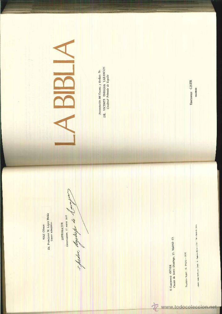 Libros de segunda mano: LA BIBLIA. EDICIONES GINER - Foto 1