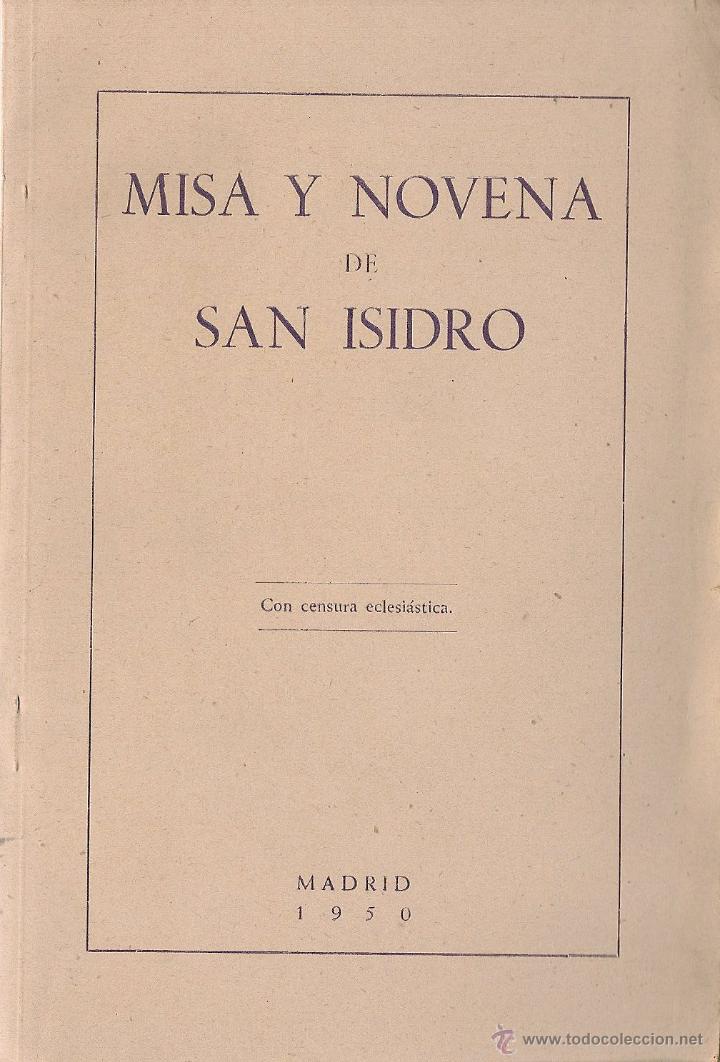 Libros de segunda mano: Misa y novena de San Isidro - 1950 - Foto 1