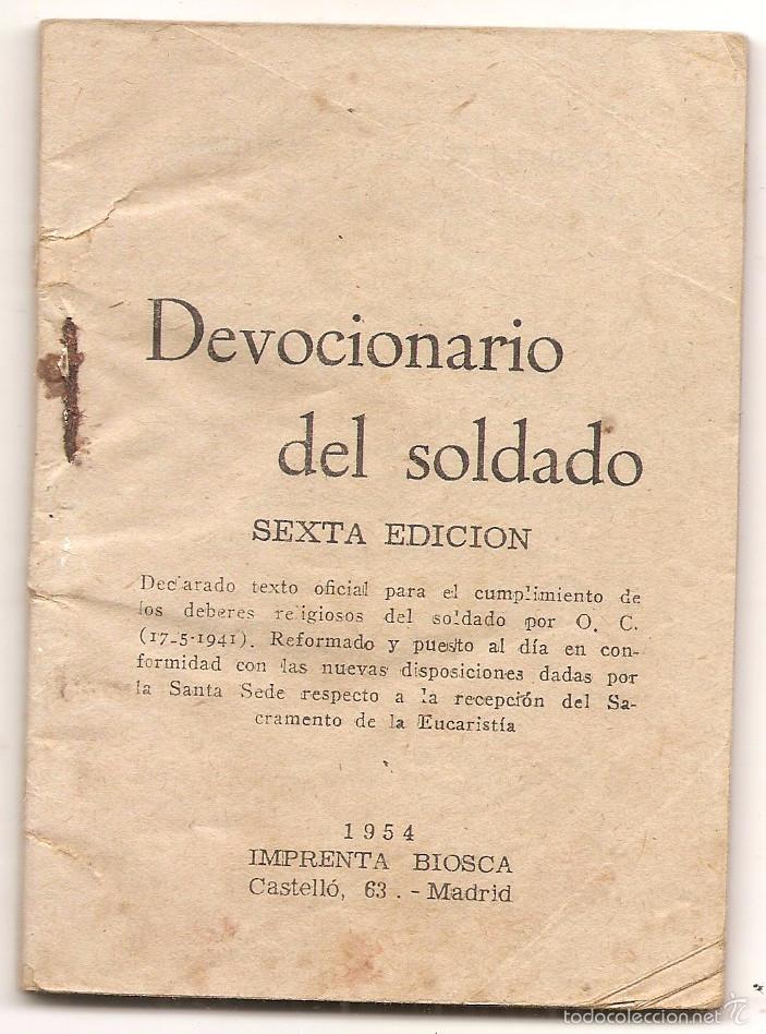 Libros de segunda mano: Devocionario del Soldado. 1954 - Foto 1