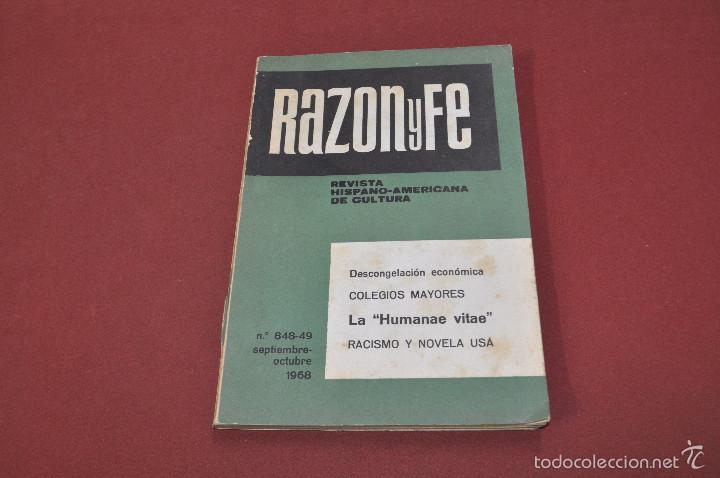 Libros de segunda mano: razon y fe revista hispano-americana de cultura n&ordm; 848-49 septiembre octubre 1968 - RE14