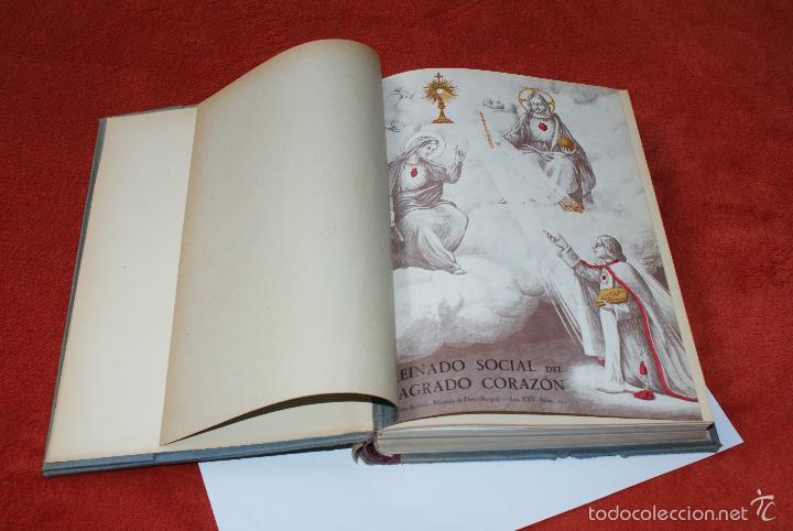 Libros de segunda mano: libro encuadernado de revistas revista reinado social del sagrado corazon