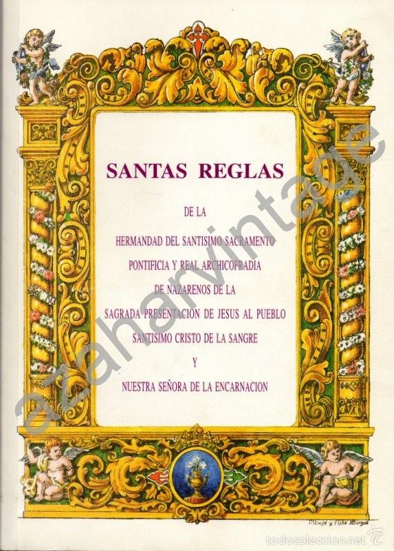 Libros de segunda mano: SEMANA SANTA DE SEVILLA,1993, REGLAS DE LA HERMANDAD DE SAN BENITO