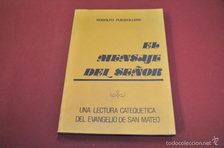Second hand books: El mensaje del se&ntilde;or - Rodolfo Puigdollers - RE11