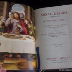Libros de segunda mano: BELLO MISAL DIARIO RITUAL CASTELLANAO DEVOCIONARIO Y RITUAL ELOINO NACAR FUSTER Y COLUNGA 1967. Lote 81263788
