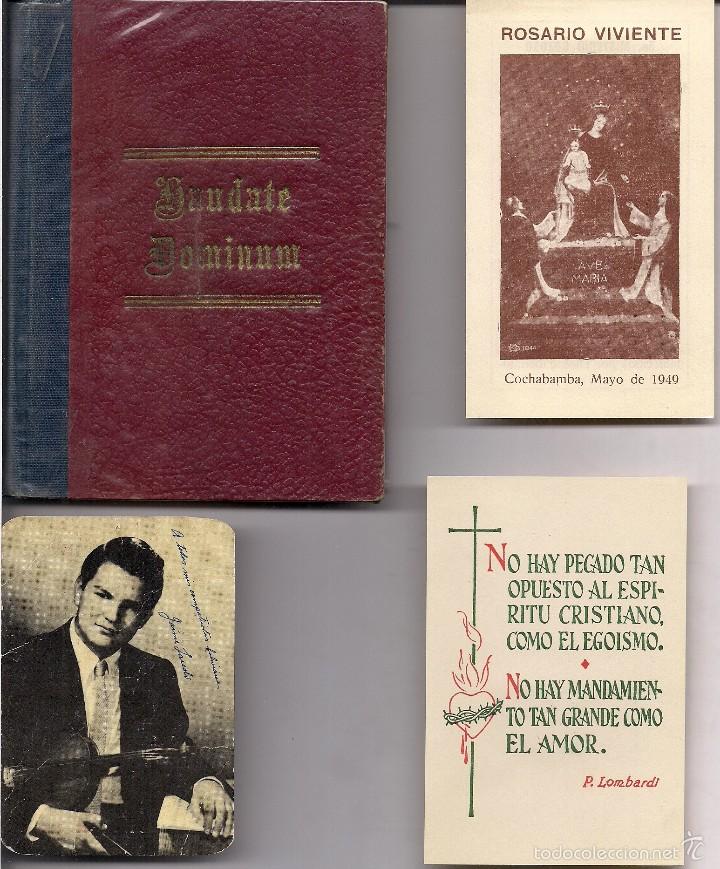 Second hand books: LAUDATE DOMINUM + d&iacute;ptico del &ldquo;Rosario Viviente&rdquo; (Cochabamba, 1949) + calendario con foto...