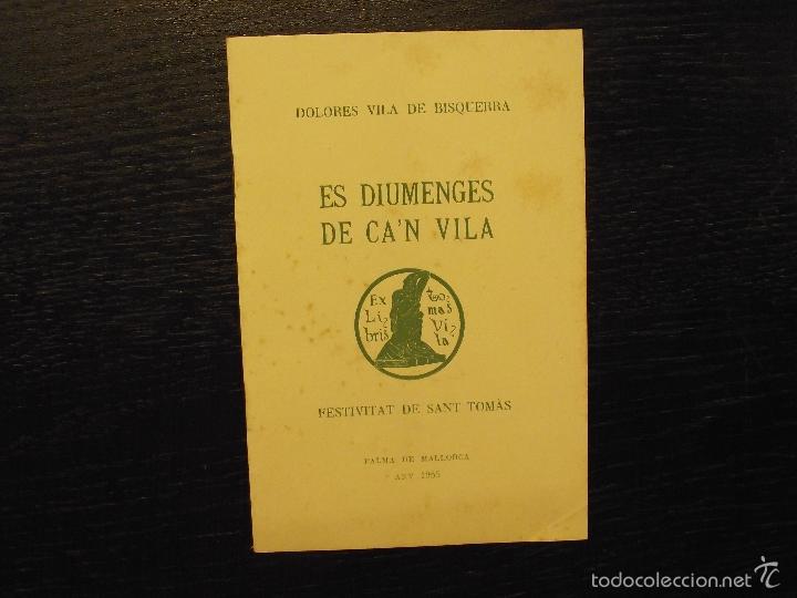 Second hand books: ES DIUMENGES DE CA'N VILA, VILA DE BISQUERRA, Dolores
