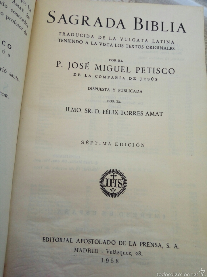Libros de segunda mano: Biblia, de 1958, encuadernada  en piel - Foto 3