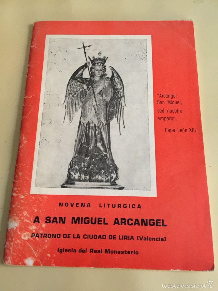 Libros de segunda mano: NOVENA LIT&Uacute;RGICA A SAN MIGUEL ARCANGEL. PATRONO DE LA CIUDAD DE LIRIA (VALENCIA). A. ASINS ROMAGUERA