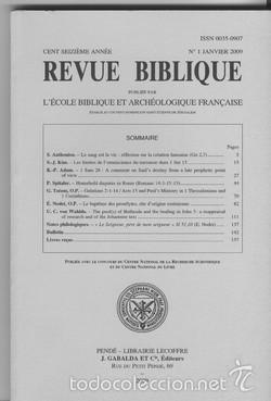 Libros de segunda mano: Revue biblique. 1967