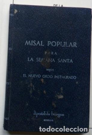 Libros de segunda mano: MIsal Popular para la Semana Santa