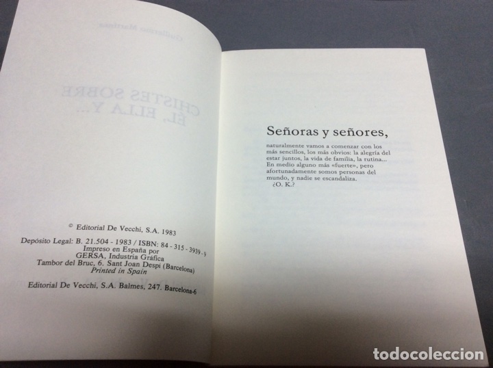 Libros de segunda mano: CHISTES SOBRE EL, ELLA Y..., / GUILLERMO MART&Iacute;NEZ -ED. DE VECCHI EDICIONES - Foto 2