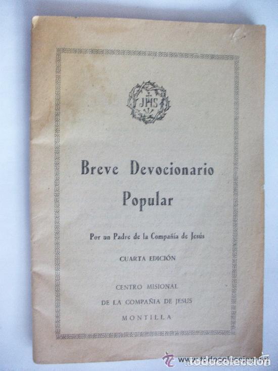 Libros de segunda mano: BREVE DEVOCIONARIO POPULAR . CENTRO MISIONAL, MONTILLA.