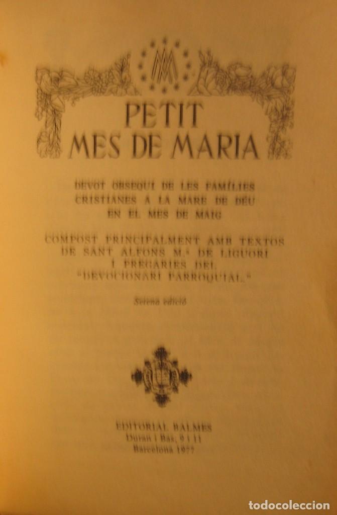 Libros de segunda mano: Petit mes de Maria (en catal&aacute;n) - Foto 2