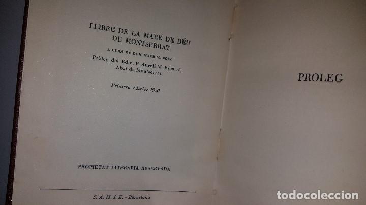 Libros de segunda mano: LLIBRE DE LA MARE DE DEU DE MONTSERRAT - 1&ordm; ED. 1950 ED. SELECTA - Foto 4