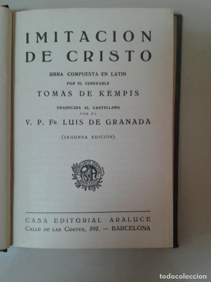 Libros de segunda mano: IMITACI&Oacute;N DE CRISTO. . FR. LUIS DE GRANADA - Foto 2