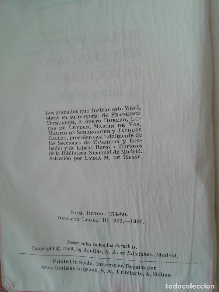 Libros de segunda mano: MISAL DIARIO A&Ntilde;O CRISTIANO DEVOCIONARIO. - Foto 3