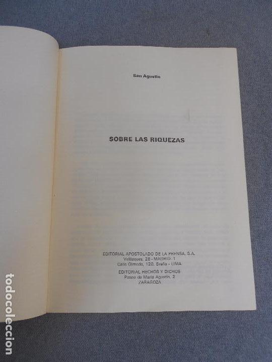 Libros de segunda mano: SOBRE LAS RIQUEZAS. SAN AGUSTIN - Foto 2