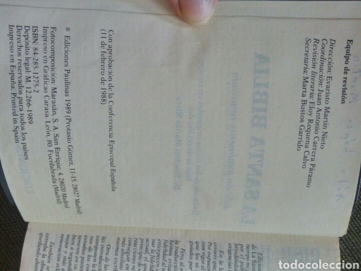 Libros de segunda mano: La santa biblia - Foto 2