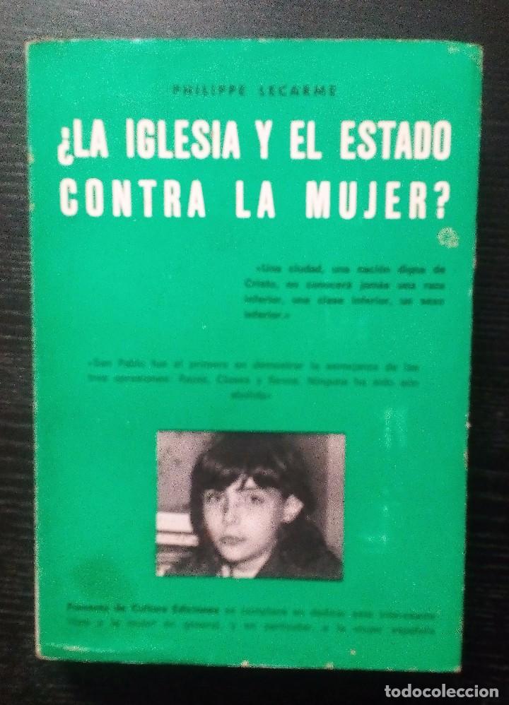 Gebrauchte B&uuml;cher: &iquest;LA IGLESIA Y EL ESTADO CONTRA LA MUJER ? PHILIPPE LECARME    FOMENTO DE CULTURA EDICIONES