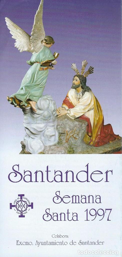 Libros de segunda mano: SEMANA SANTA SANTANDER 1997. TR&Iacute;PTICO PROGRAMA DE ACTOS - Foto 1