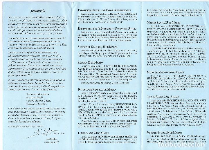 Libros de segunda mano: SEMANA SANTA SANTANDER 1997. TR&Iacute;PTICO PROGRAMA DE ACTOS - Foto 2